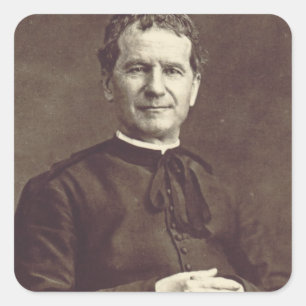 Priester von Saint John Bosco Quadratischer Aufkleber