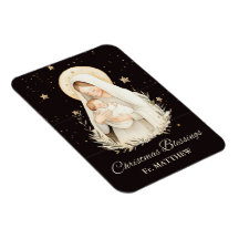 Priester-Weihnachtssegen Madonna Kind Schwarz