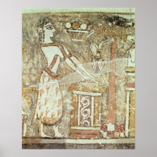 Priesterin an einem Altar, Detail von a Poster