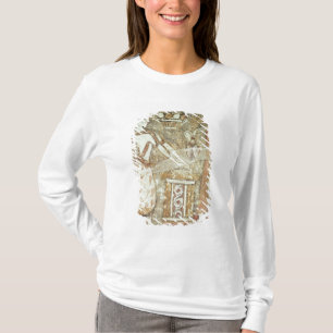 Priesterin an einem Altar, Detail von a T-Shirt
