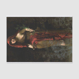 Priesterin von Delphi John Collier Painting Seidenpapier