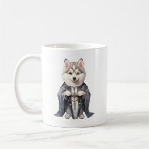Priesterkönig Siberian Husky Hund Kaffeetasse