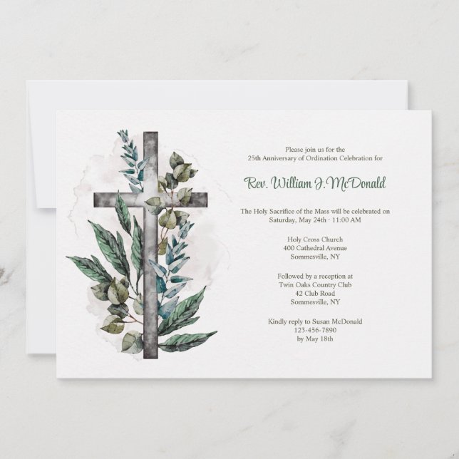 Priesterorden Einladung (Vorderseite)