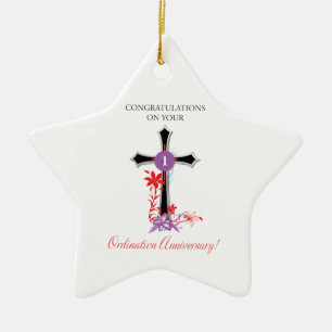 Priesterorden Schwarzes Kreuz Keramik Ornament