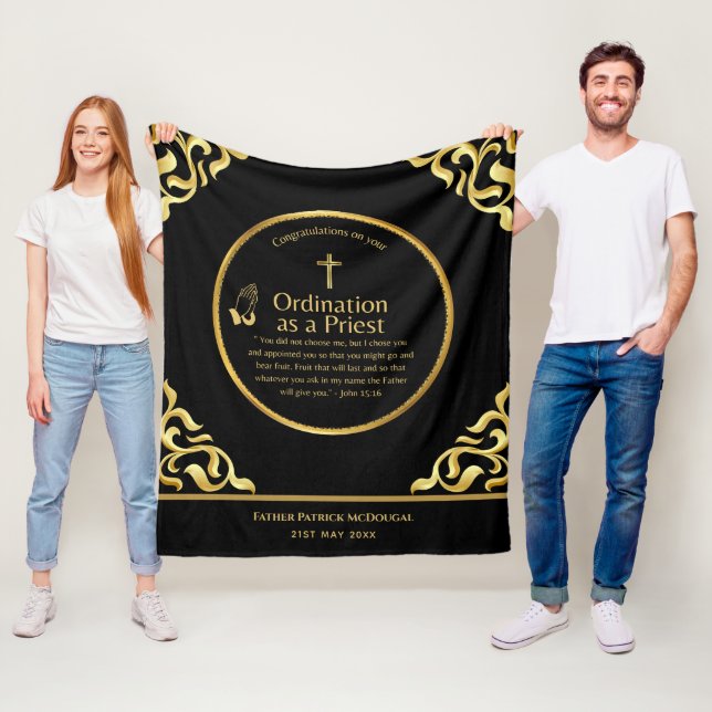 Priesterordinierung Neuer Priester neu Ordiniert Fleecedecke (Beispiel)