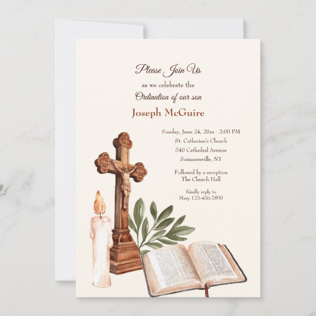 Priesterortung Einladung (Vorderseite)