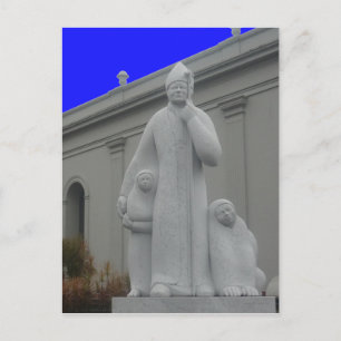Priesterstatue Postkarte
