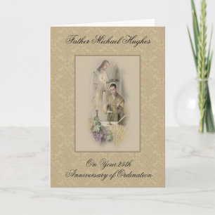 PRIESTERWEIHE-JUBILÄUM JESUS KRÖNUNG KARTE