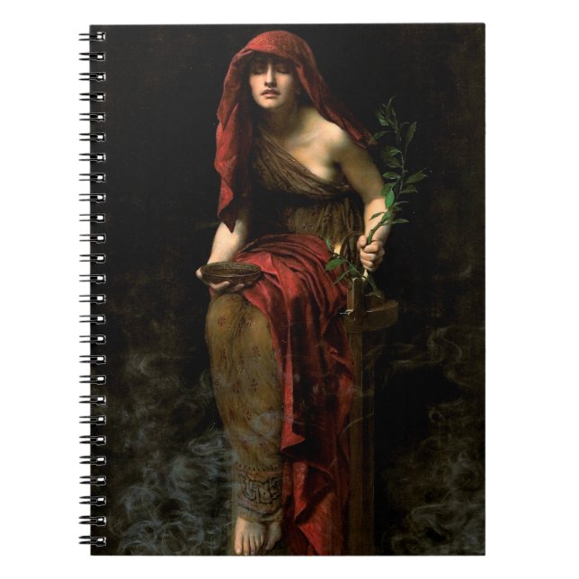 Priestess of Delphi John Collier Art Notizblock (Vorderseite)
