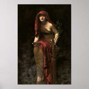 Priestess von Delphi von John Collier Poster