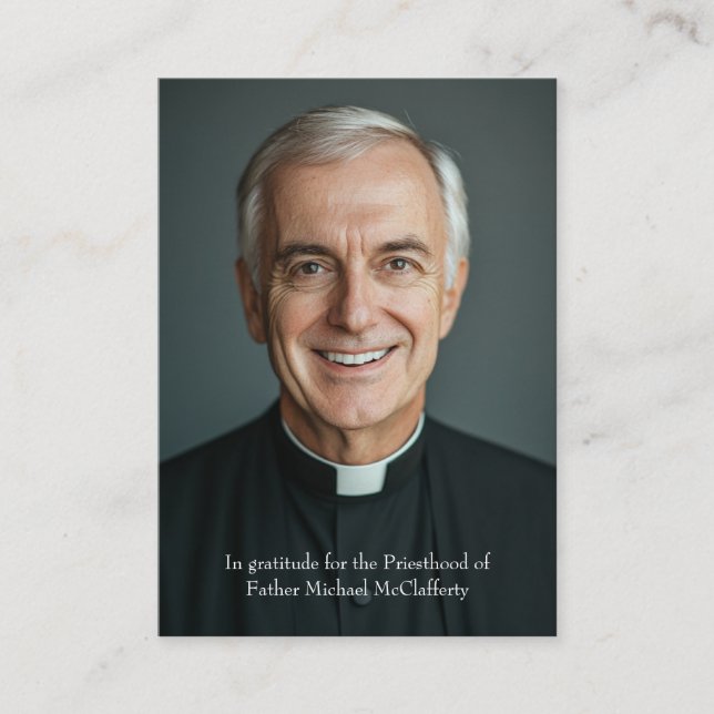 PRIESTHOOD SONNTAG PERSONALISIERT PRAYER CARDS PLATZKARTE (Vorderseite)