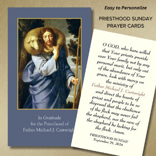 PRIESTHOOD SONNTAG PERSONALISIERT PRAYER CARDS PLATZKARTE