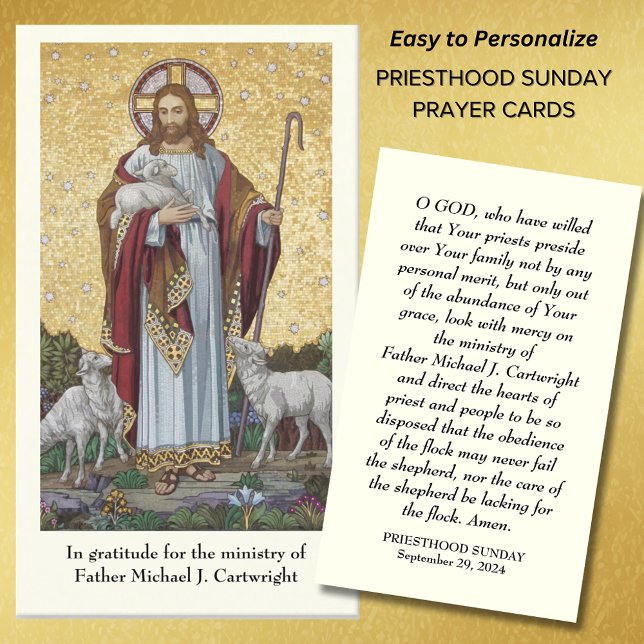 PRIESTHOOD SONNTAG PERSONALISIERT PRAYER CARDS PLATZKARTE (Von Creator hochgeladen)