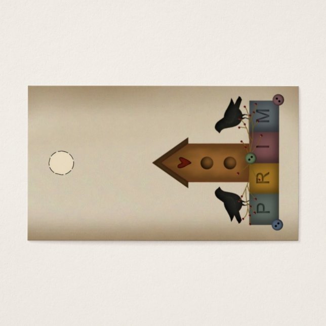Prim Birdhouse Hang Tag (Vorderseite)