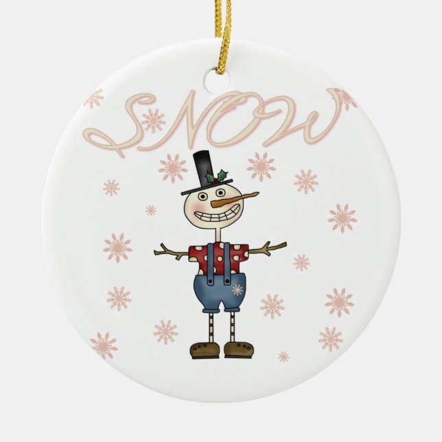 Prim Snowman Keepake Ornament (Vorne)