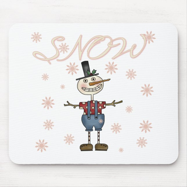 Prim Snowman Tshirts und Geschenke Mousepad (Vorne)
