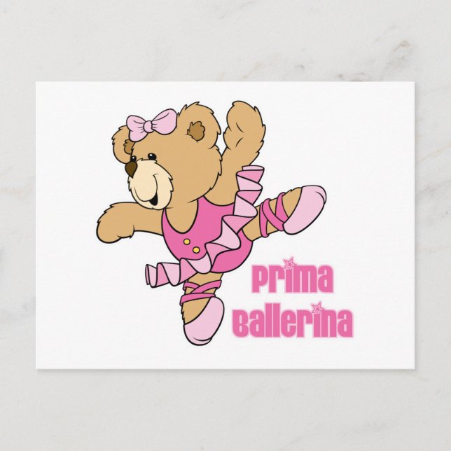 Prima Ballerina Bear Postkarte (Vorderseite)
