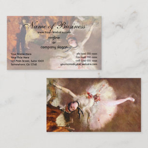 Prima Ballerina; der Stern von Edgar Degas Visitenkarte