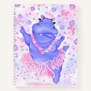 Prima Ballerina Hippo - Bild / Text hinzufügen Notizbuch