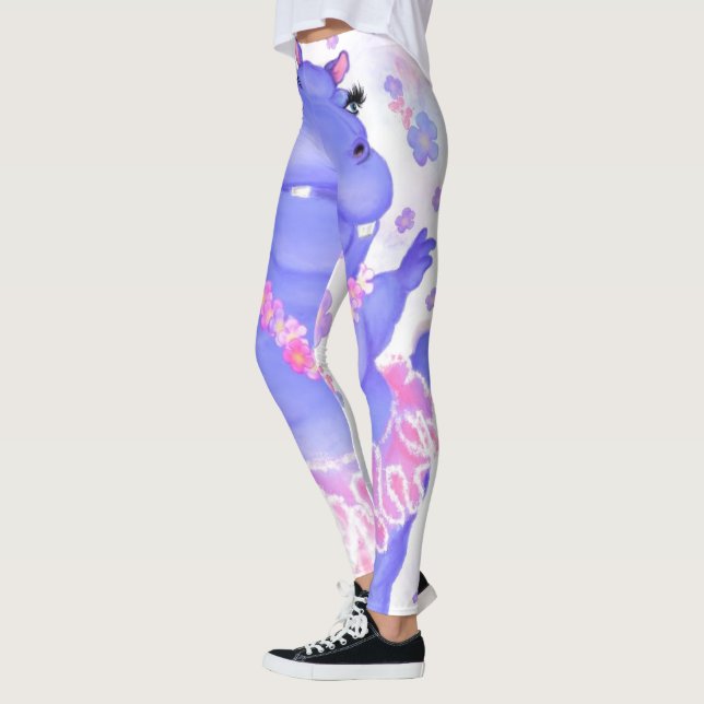 Prima Ballerina Hippo - Funny Leggings (Links)