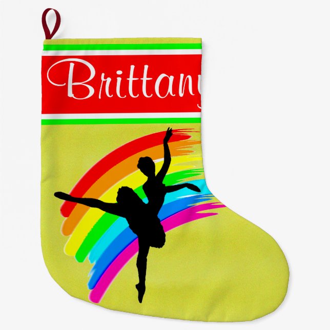 PRIMA BALLERINA PERSONALISIERTER URLAUB STRUMPF GROßER WEIHNACHTSSTRUMPF (Vorderseite)