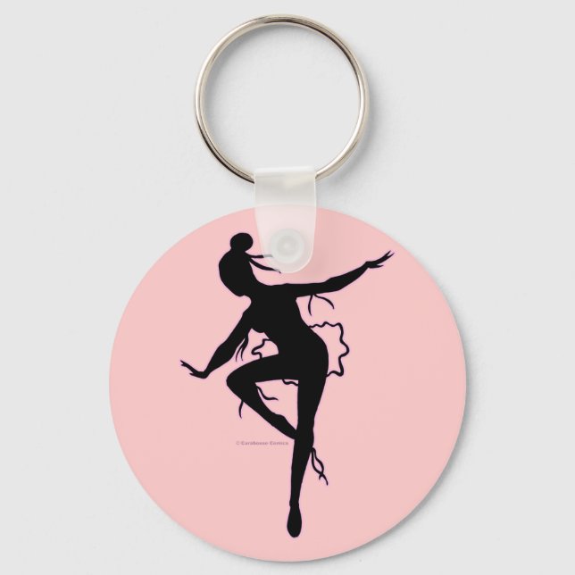 Prima Ballerina Silhouette Schlüsselanhänger (Vorderseite)