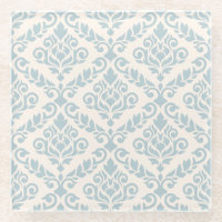 Prima Damask Muster Blue auf Cream