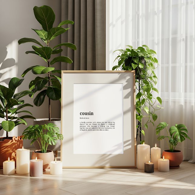 Prima Definition Poster | Funny Cousin Gift Print (Von Creator hochgeladen)