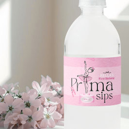 Prima Sips Birthday Water Bottle Label Wasserflaschenetikett