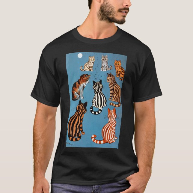 Primadonna von der Nacht, Louis Wain T-Shirt (Vorderseite)