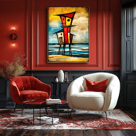 Primal Watch — Abstrakter Expressionistischer Turm Poster