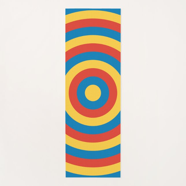 Primäre Farbwerte mit Namen auf der Rückseite Yogamatte (Vorderseite)