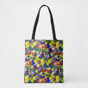 Primäre Gesichtsperlen-YELLOW-ALLOVER TOTE BAG