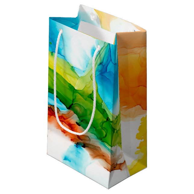 Primäre Hülle - Wasserfarben Kleine Geschenktüte (Vorderseite Schrägansicht)