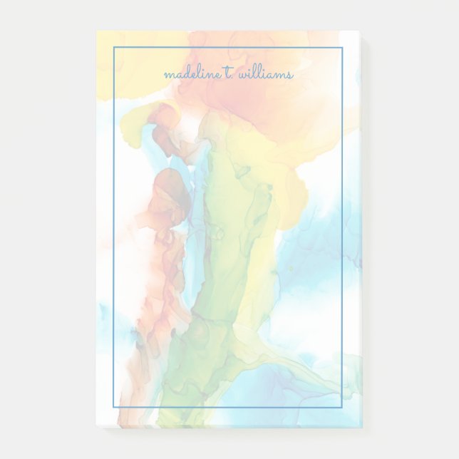 Primäre Hülle - Wasserfarben Post-it Klebezettel (Vorderseite)