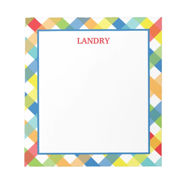 Primäre Krisen Cross Personalisiert Notepad Notizblock (Vorderseite)