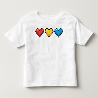 Primäre Pixel Herz-Kinder-Novelty-T - Shirt
