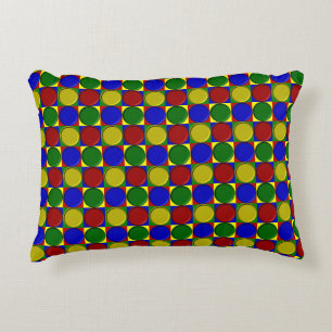 Primäre Quadrate invertierter dots-ACCENT-PILLOW Zierkissen