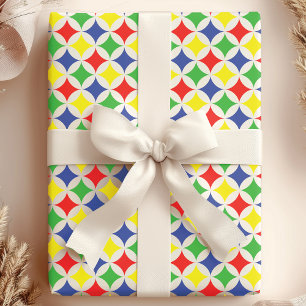Primäre Regenbogen-Diamanten-Geburtstagsmuster Geschenkpapier
