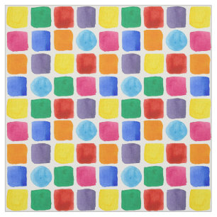 Primäre Regenbogenfarben Kids Geometrisches Muster Stoff