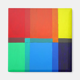 Primäre sekundäre Tertiärfarbe. Abstraktes Design Magnet