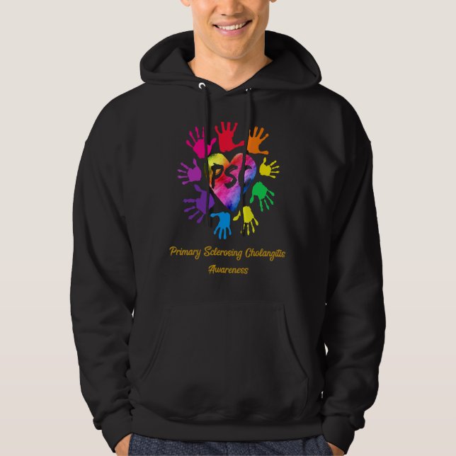 Primäre Sklerose Cholangitis SensibilisierungsHänd Hoodie (Vorderseite)
