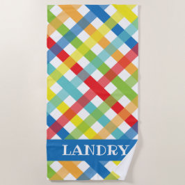 Primäres Criss Cross Personalisiert Beach Handtuch