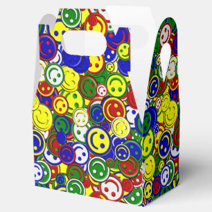 Primäres glückliches Gesicht Allover Beads Geschenkschachtel