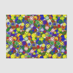 Primäres glückliches Gesicht Allover Beads Seidenpapier