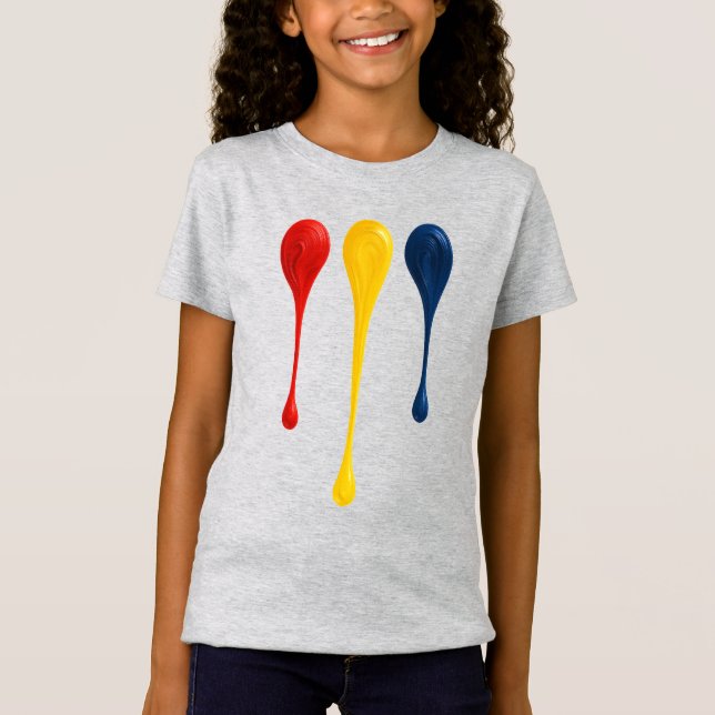 Primäres Paint Drip Kinder T-Shirt (Vorderseite)