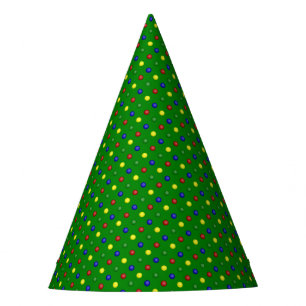 Primäres Polka Dots-Green-PAPER-PARTY HATS Partyhütchen
