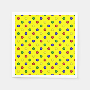 Primäres Polka Dots-Yellow Paper Napkins Serviette