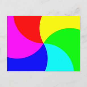 Primäres Regenbogenspiral Postkarte