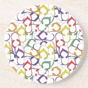 Primärfarbe drehen Reinfall-Musterpurzelbaumsommer Untersetzer